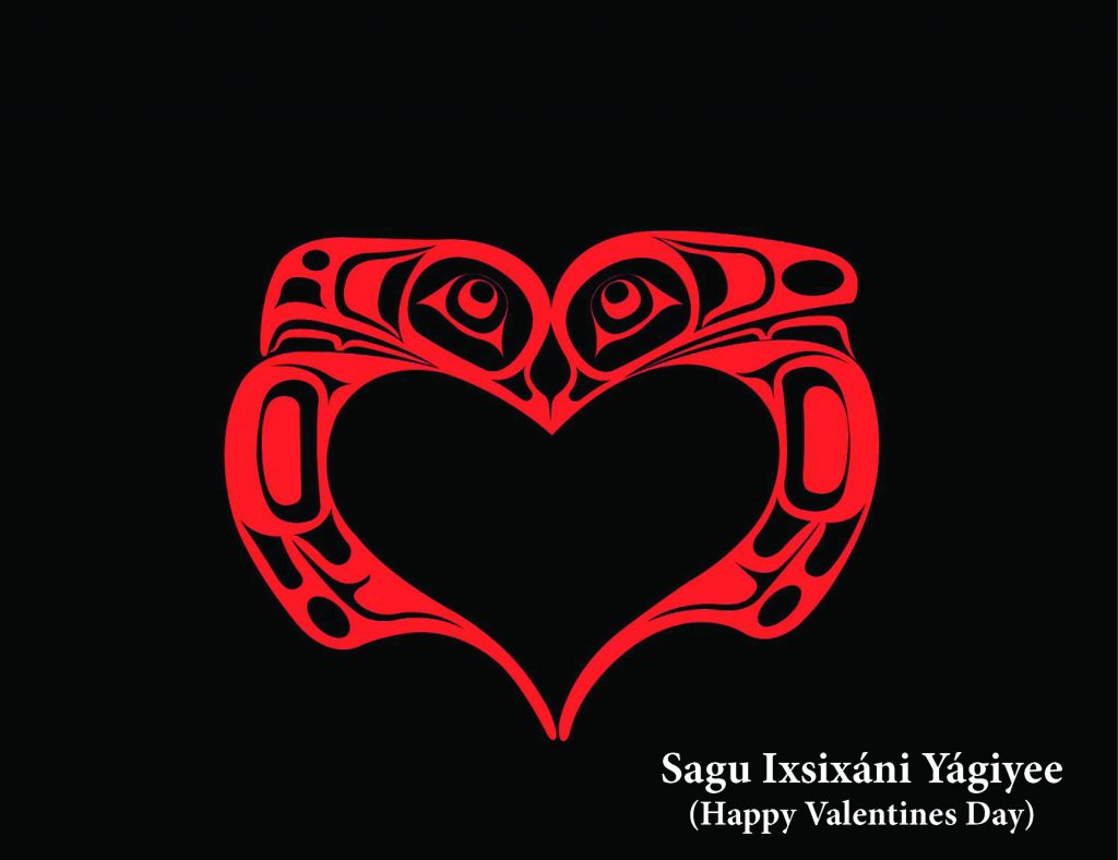 Valentines Day Artwork // image used with permission of TJ Young, of the Kaigani Haida Nation